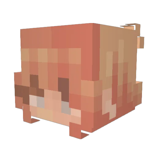 RemBep Minecraft avatar head, 3D render