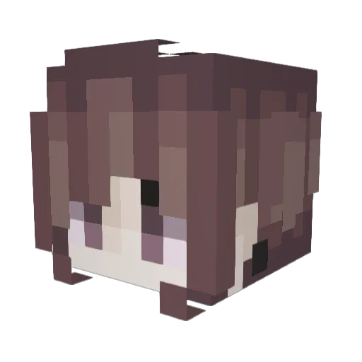 RemIsMyWaifu Minecraft avatar head, 3D render