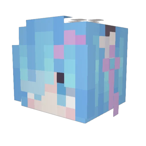 RemIsTheGOAT Minecraft avatar head, 3D render