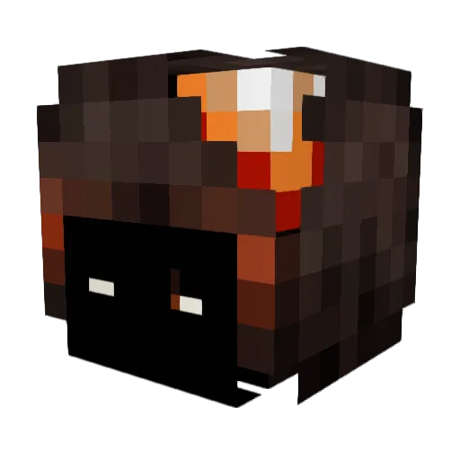 RemKx87 Minecraft avatar head, 3D render