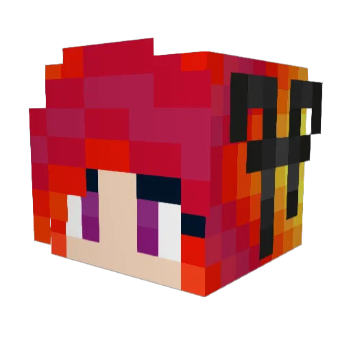 RemPVP Minecraft avatar head, 3D render