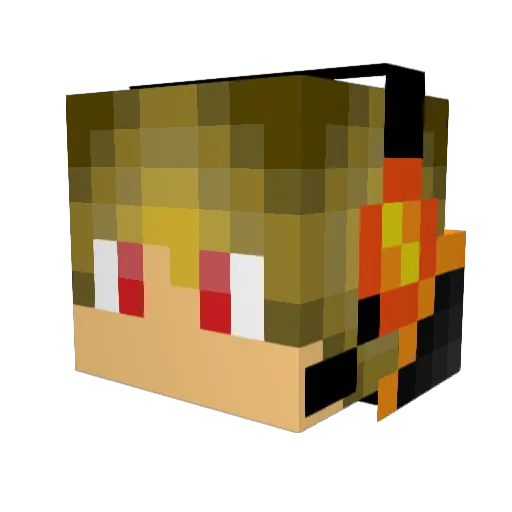 RemPlayz Minecraft avatar head, 3D render