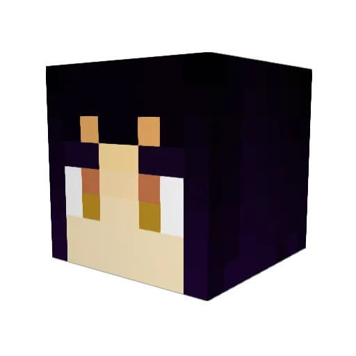 RemWraith Minecraft avatar head, 3D render