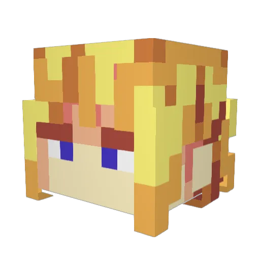 RemYzada Minecraft avatar head, 3D render
