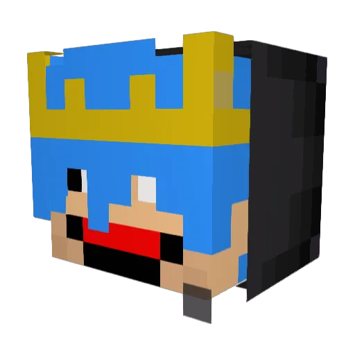 Rem_skeleton Minecraft avatar head, 3D render