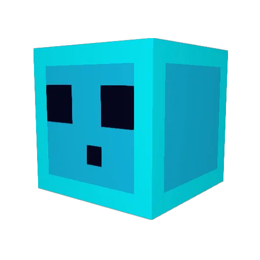 Remark_able Minecraft avatar head, 3D render