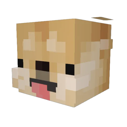 Remasss Minecraft avatar head, 3D render