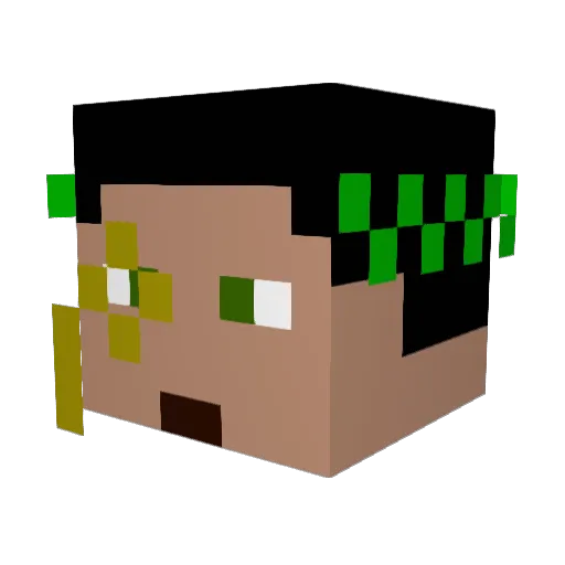 Remedius Minecraft avatar head, 3D render