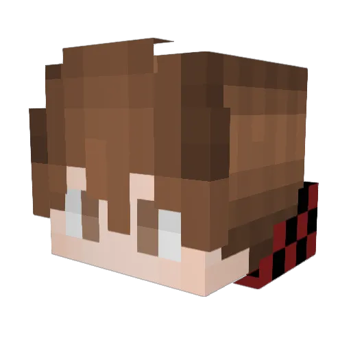 RemedyF Minecraft avatar head, 3D render