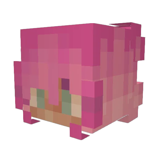 RemedyV Minecraft avatar head, 3D render