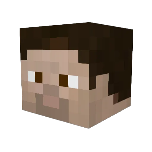 Remelox Minecraft avatar head, 3D render