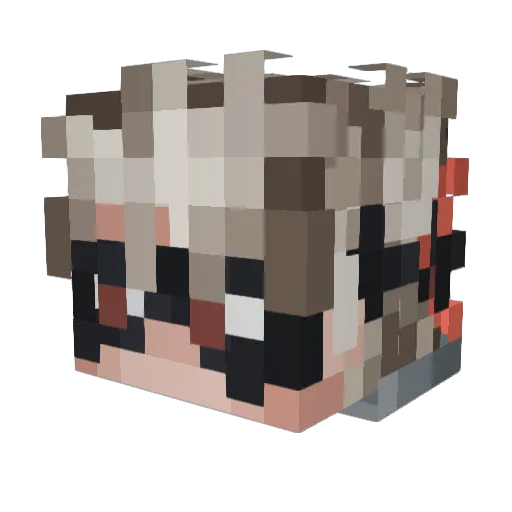 Remere101 Minecraft avatar head, 3D render
