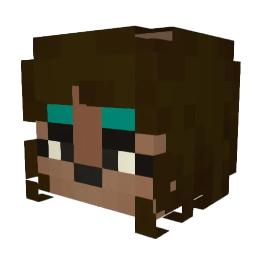 Remerk Minecraft avatar head, 3D render
