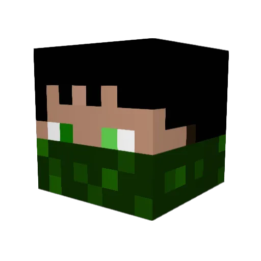 Remgo Minecraft avatar head, 3D render