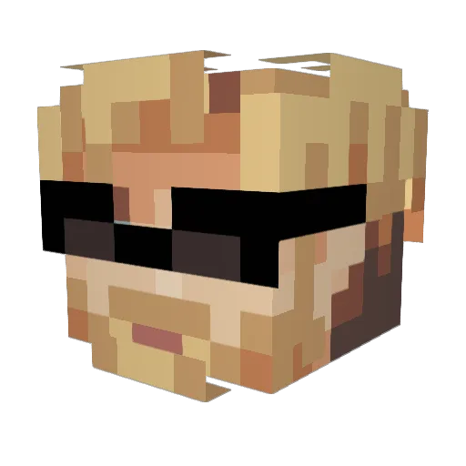 Remi1423 Minecraft avatar head, 3D render