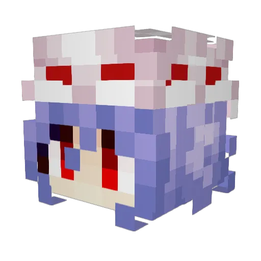Remi1iaScar1et Minecraft avatar head, 3D render