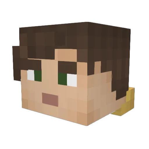 Remi2410 Minecraft avatar head, 3D render