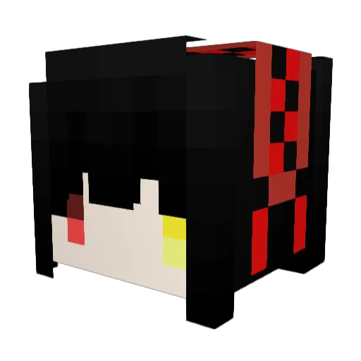 RemiIiaScarIet Minecraft avatar head, 3D render