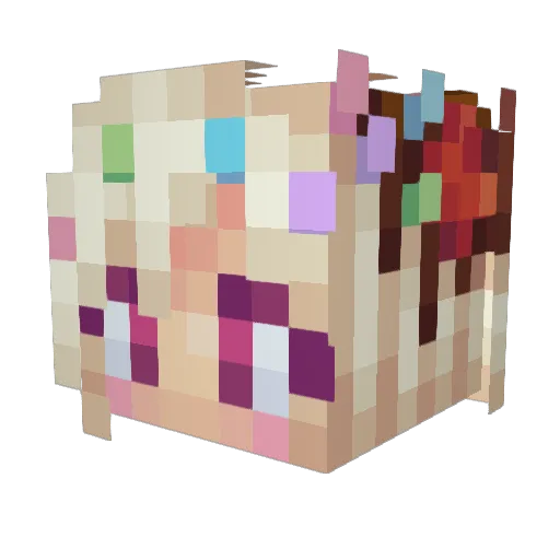 RemiPlus Minecraft avatar head, 3D render