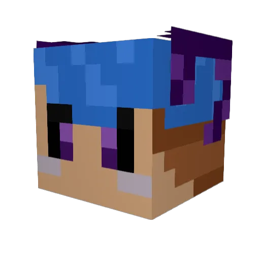 RemiRealms Minecraft avatar head, 3D render