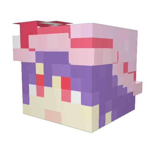 Remi_IO Minecraft avatar head, 3D render