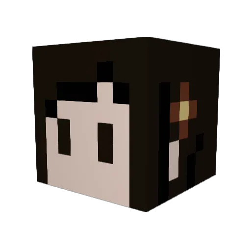 Remicy Minecraft avatar head, 3D render