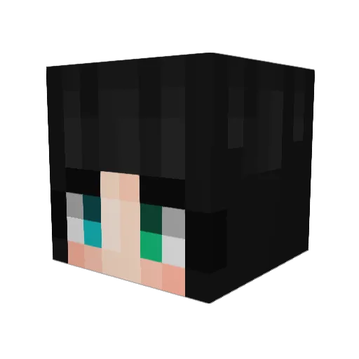 Remidoll Minecraft avatar head, 3D render