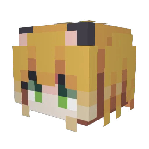 Remiel_Zzz Minecraft avatar head, 3D render