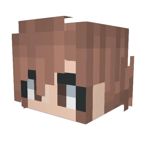 Remiian Minecraft avatar head, 3D render