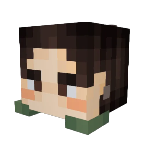 RemiixAK Minecraft avatar head, 3D render