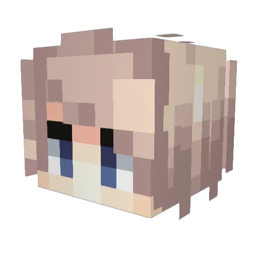 Remikslol Minecraft avatar head, 3D render
