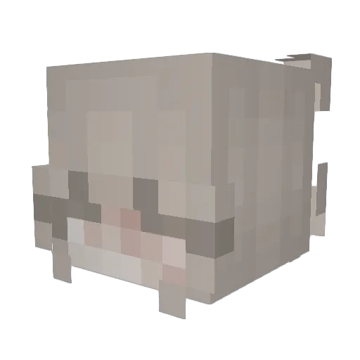 Remilia_funky Minecraft avatar head, 3D render