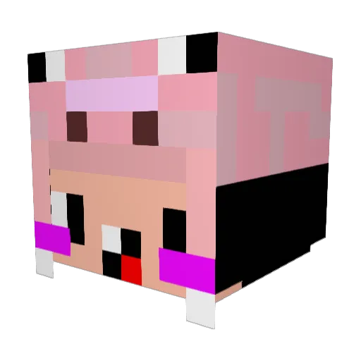 RemindStreamer Minecraft avatar head, 3D render