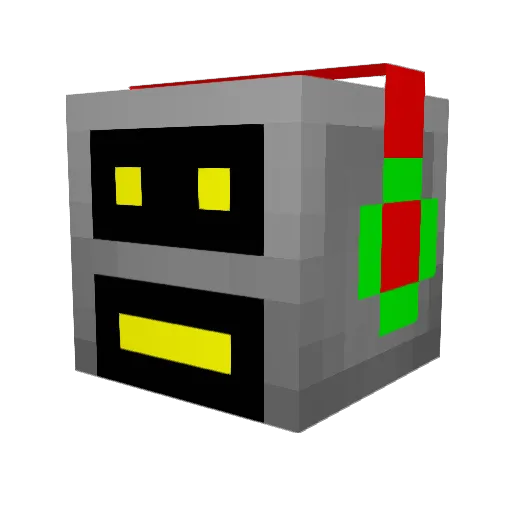 Reminder Minecraft avatar head, 3D render