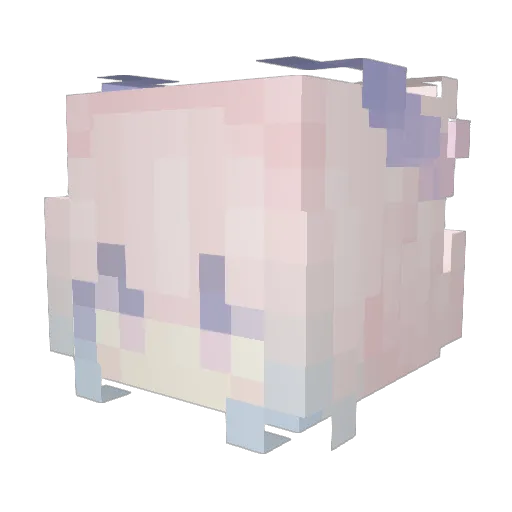 Remingtonmeow Minecraft avatar head, 3D render