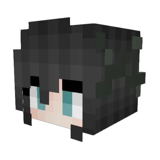 Reminiscence_ Minecraft avatar head, 3D render