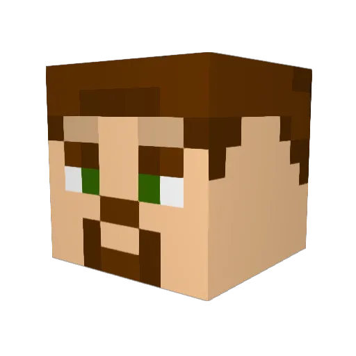 Reminos Minecraft avatar head, 3D render