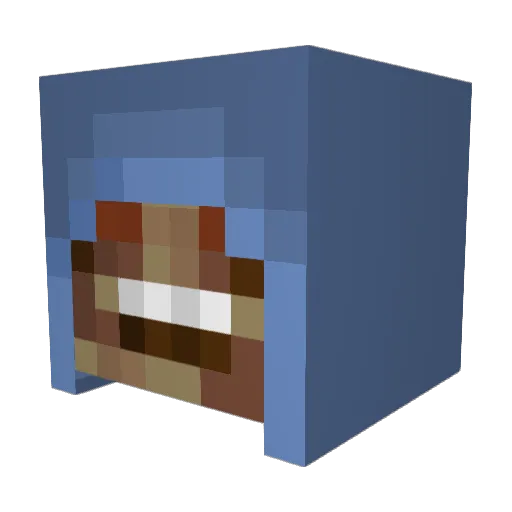 Remissnut Minecraft avatar head, 3D render
