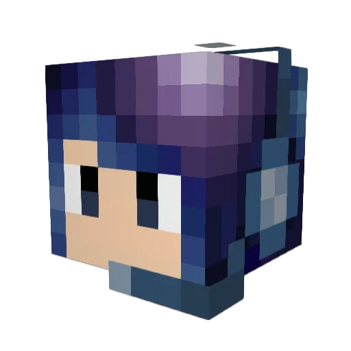 Remix0112 Minecraft avatar head, 3D render