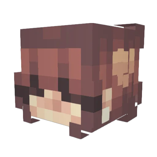 Remix95 Minecraft avatar head, 3D render