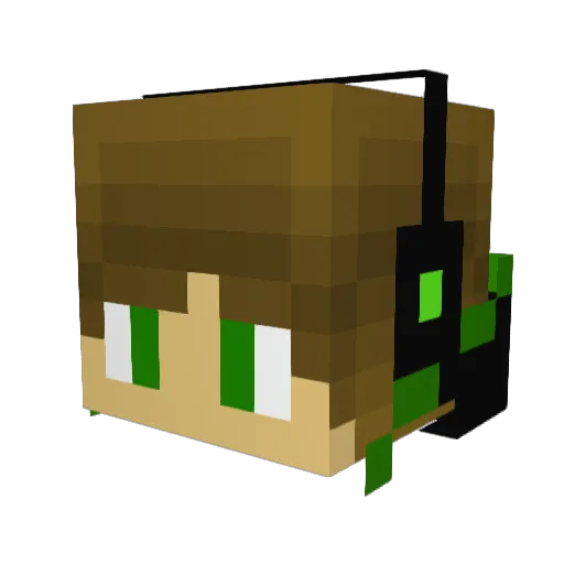 RemixCube123 Minecraft avatar head, 3D render