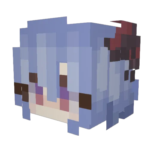 Remiyashka Minecraft avatar head, 3D render