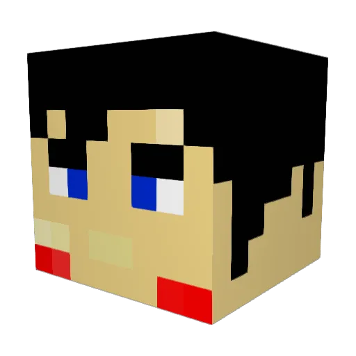 RemizX Minecraft avatar head, 3D render