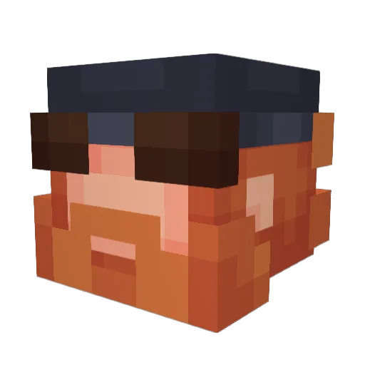 RemleGaming Minecraft avatar head, 3D render
