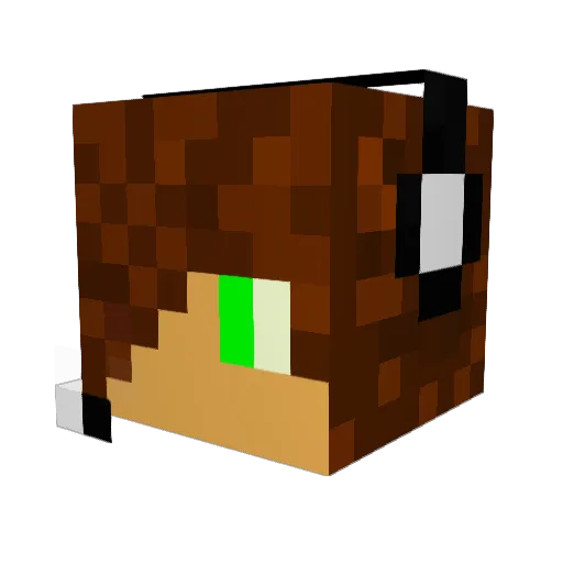 Remlexlo Minecraft avatar head, 3D render