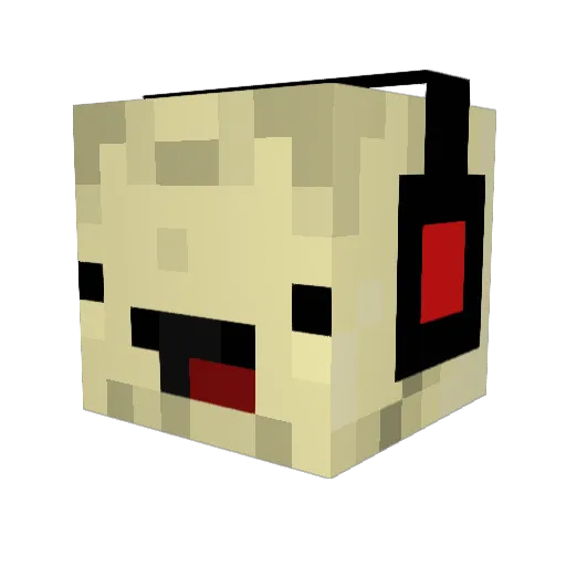 RemmbX Minecraft avatar head, 3D render