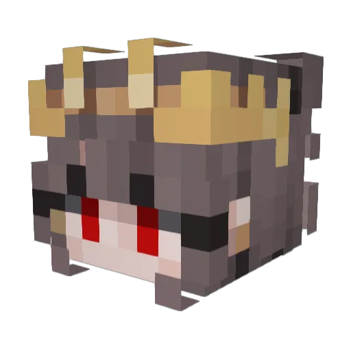 Remmedyy Minecraft avatar head, 3D render