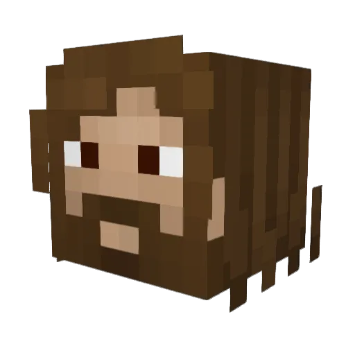 Remmi_13 Minecraft avatar head, 3D render