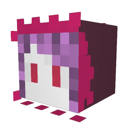 Remnantall Minecraft avatar head, 3D render