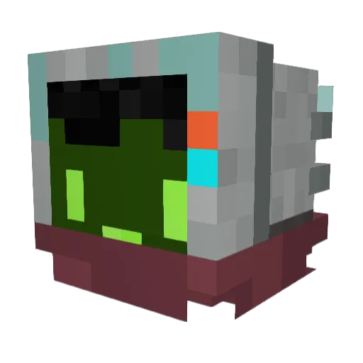 Remo56 Minecraft avatar head, 3D render